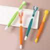 Small Dog Soft Bristle Toothbrush Pet Three-head Toothbrush Nylon Pet Oral Care Cleaning