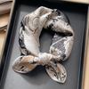 Светло-голубой шарф из имитации шелка, женский шелковый шарф из тутового шелка, высококачественный декоративный платок-косынка для защиты шеи