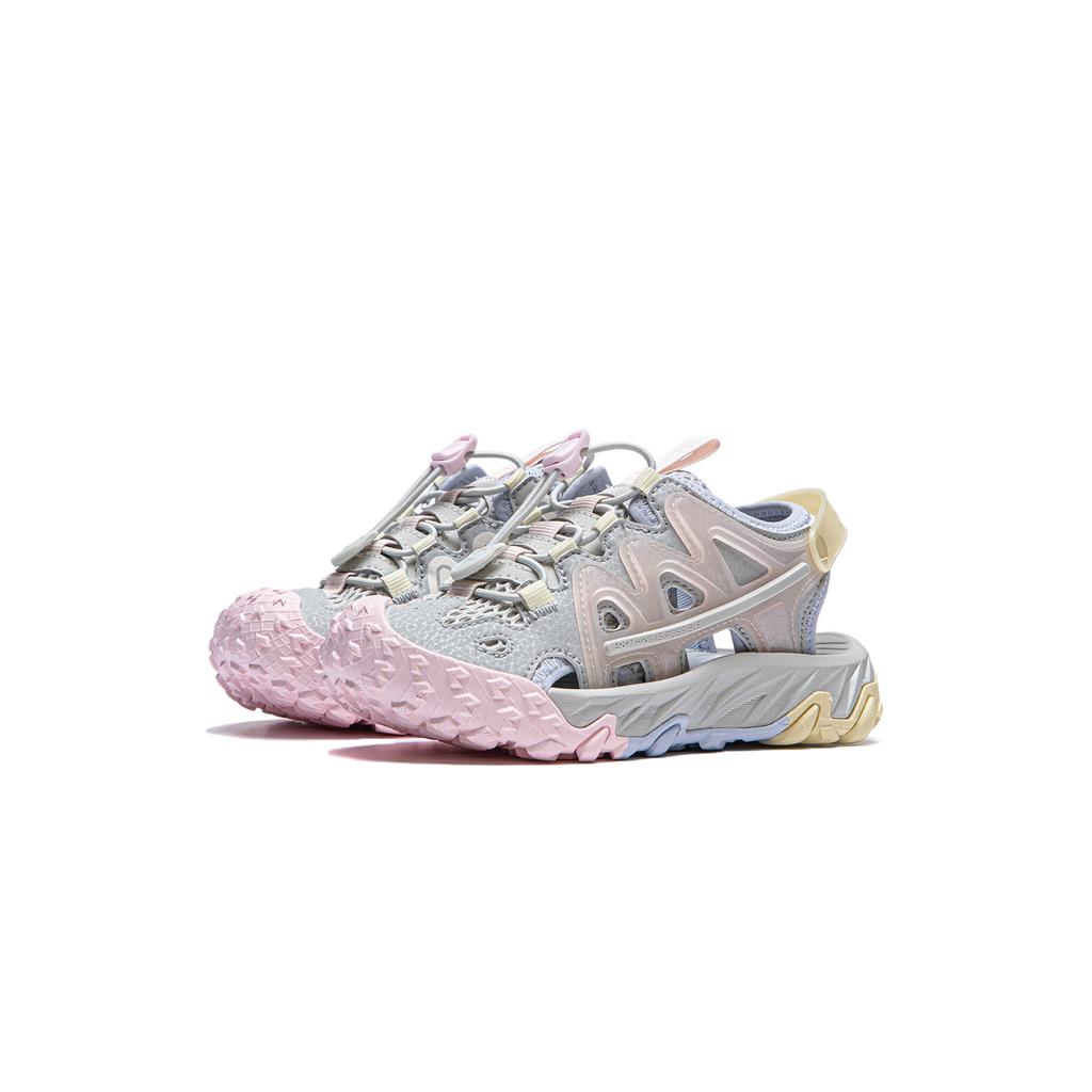 Li Ning Kids удобные нескользящие амортизирующие прочные сандалии Rebound детские сандалии розовые YKKU006-4