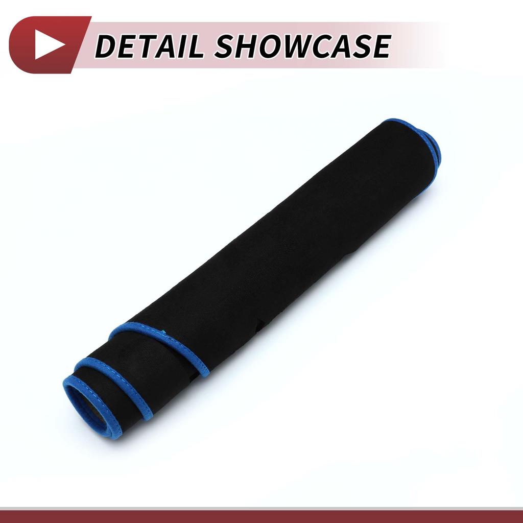 HEROFFIX Коврик на приборную панель для GLA Интерьер Приборная панель Солнце Замша Черный с Синими Деталями и Аксессуарами Mercedes-Benz Класс, Чехол, Защита,