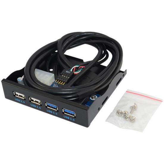 3,5-дюймовый USB 3.0 2.0 19/9PIN отсек для флоппи-дисковода 4-концентратор передняя панель для настольного ПК