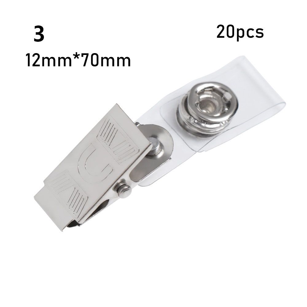 10/20/50pcs 4 Styles Reel Skipping Metal Pull Card Holders Kawaii Clips ID Card Badge Lanyard Clip