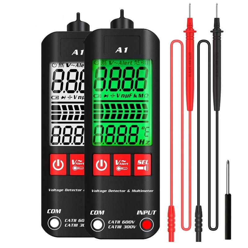 Мини-мультиметр A1, цифровой ЖК-тестер, детектор напряжения, 2000 отсчетов, постоянное/переменное напряжение, частотное сопротивление NCV, измеритель истинного RMS