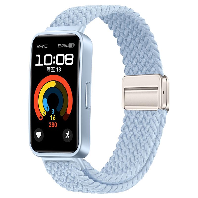 Плетеный нейлоновый ремешок-петля для Huawei Band 10 9 8, регулируемый браслет с магнитной застежкой для Huanwei Band 10/9, аксессуары для браслета
