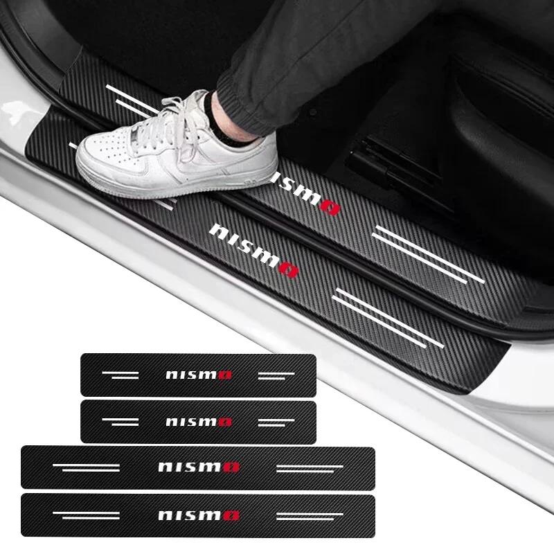4 шт. Наклейки на пороги автомобиля из углеродного волокна Для Nissan Nismo Note Armada Pulsar Pathfinder X-Trail Qashqai Аксессуары