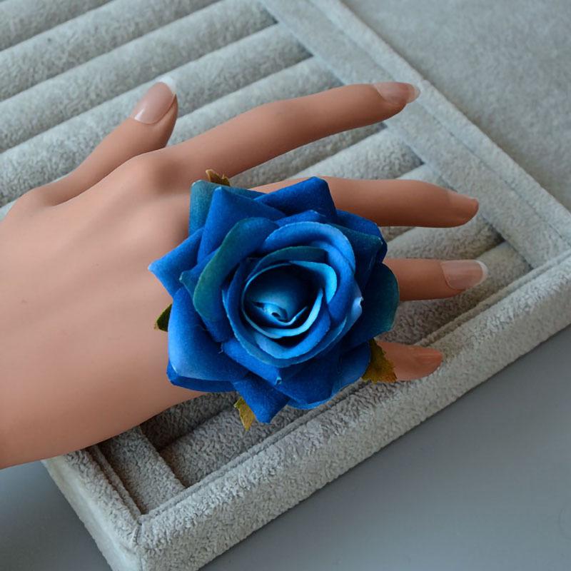 Винтажная красная роза заколка для волос сбоку для танцевальных выступлений