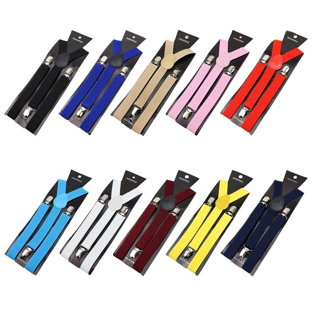 Y Back Style Men Women Leather Unisex Suspenders Elastic Adjustable Straps Suspenders Braces