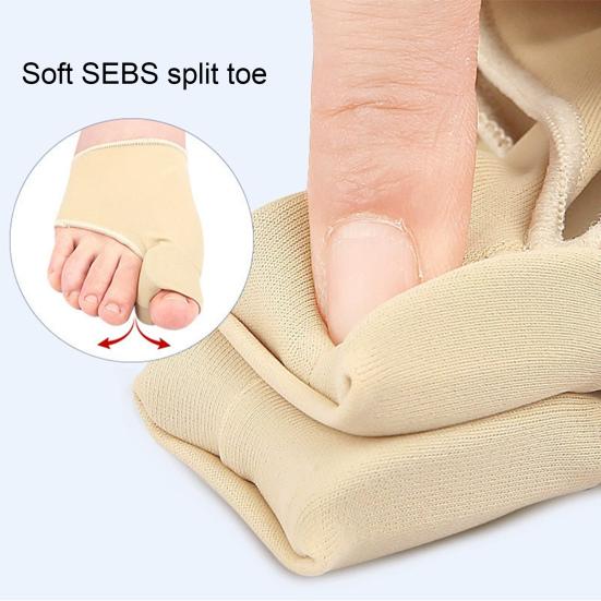 3 пары устройства для коррекции пальцев ног, дышащая ткань, эргономичный корректор пальцев ног, адаптивная посадка, рукав для коррекции косточки