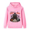 B1655 Kids Boys Girls Halloween Castle Print Long Sleeves Hoodie