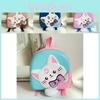 Stylish And Cute Kids Backpack Featuring Cartoon Cat Design In Vibrant Colors For School