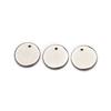 Louleur 6 8 10 12 15 20 25 30 40mm Round Stainless Steel Charms Pendant Blank Stamping Dog Tag Charms DIY Necklace Bracelet