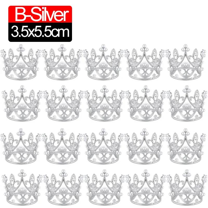 10/1 шт. Мини-корона, украшение для торта, принцесса, жемчужная тиара, детские украшения для волос на свадьбу, день рождения, вечеринку, украшение для торта