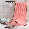 70x140 см большое банное полотенце из чистого хлопка, абсорбирующее коралловое плюшевое домашнее женское быстросохнущее банное полотенце