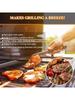 3 pc Non-stick baking mat and grill, easy to clean and reusable, suitable for gas, charcoal, Outdoor Grill Accessories