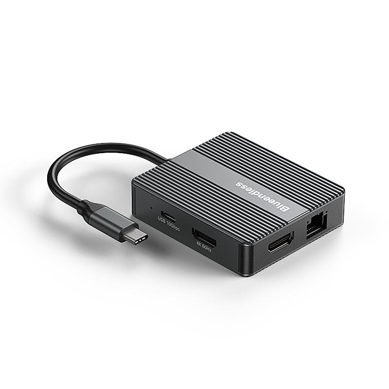USB-C Док-станция с HDMI+DP, Тройной дисплей 4K60 Гц, Gigabit Ethernet и концентратором USB 3.2