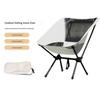 Lightweight Portable Folding Moon Chair Compact Camping Stool with Backrest for Outdoor Fishing Picnic Easy Storage