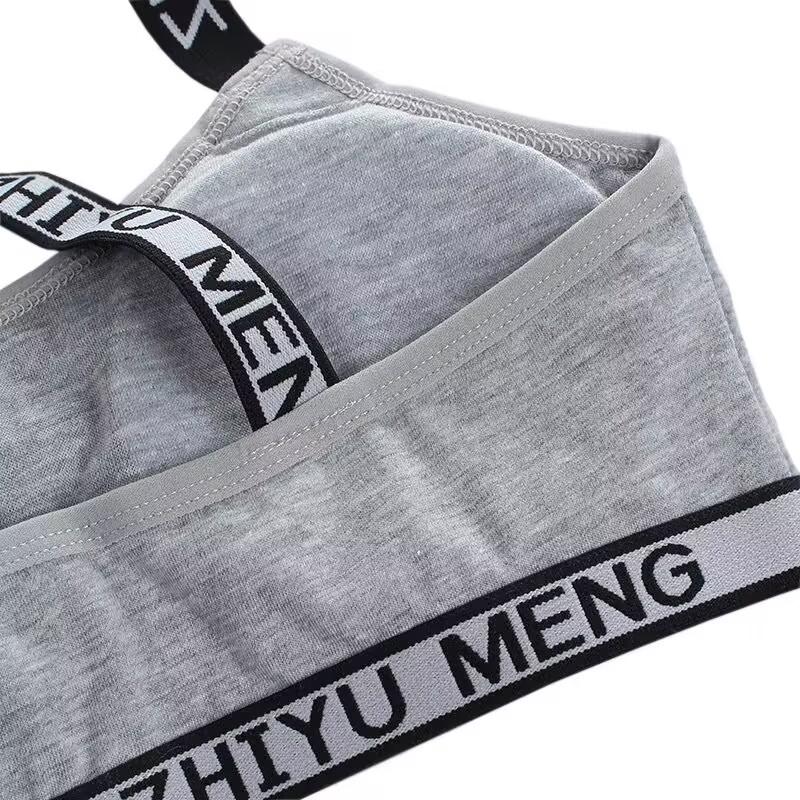 Спортивный бюстгальтер для девочек-подростков, нижнее белье для полового созревания, спортивный бюстгальтер для девочек-подростков, нагрудник из хлопка для молодых