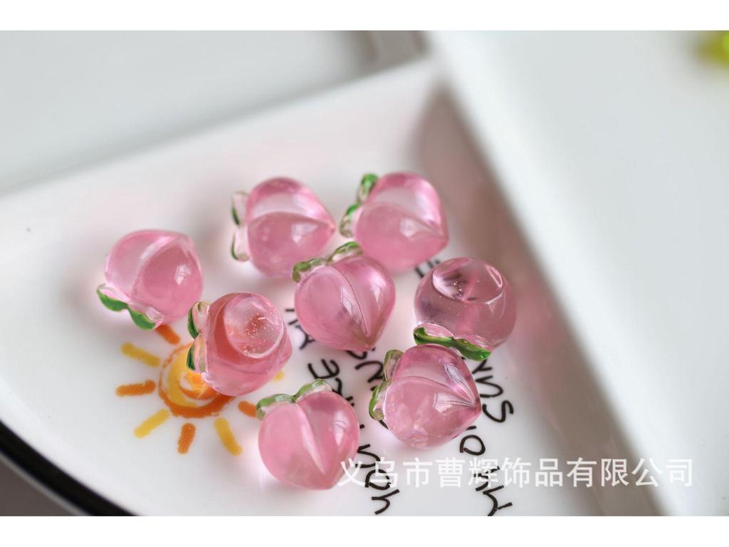 3D Прозрачные Фруктовые Эпоксидные Украшения: Персиковый, Авокадо и Клубничный Аксессуары-резинки для волос для детей