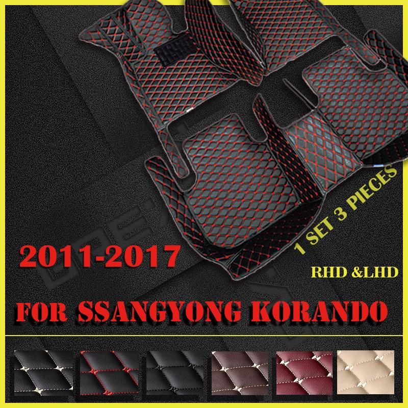 Автомобильные коврики для ssangyong Korando 2011 2012 2013 2014 2015 2016 2017 изготовленные на заказ автомобильные подушечки для ног автомобильный ковер
