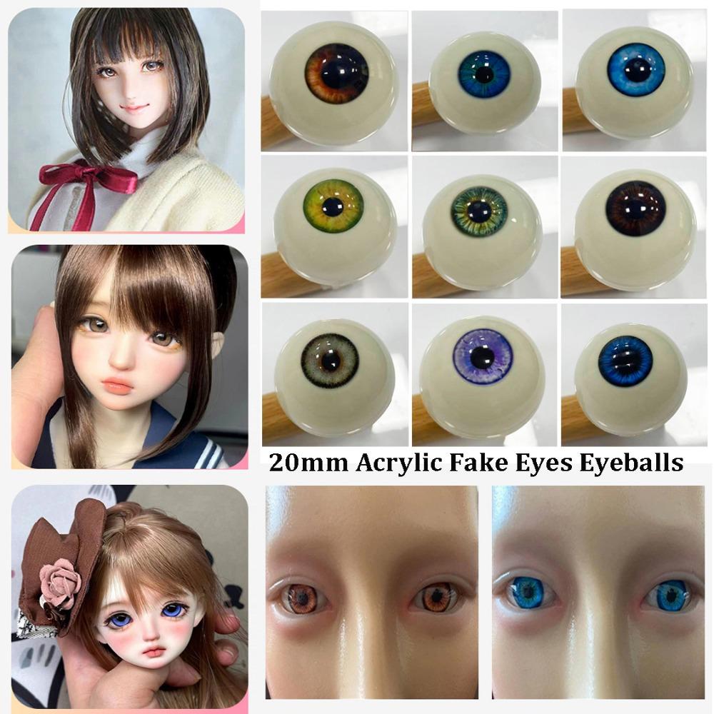 1pair 20mm Acrylic Fake Eyes Eyeballs 10 Styles DIY Doll Making Crafts For BJD Doll