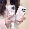 Магнитный чехол для телефона с рисунком розы и бабочки, с подставкой, для iPhone 11 12 13 14 15 16 17 Pro max