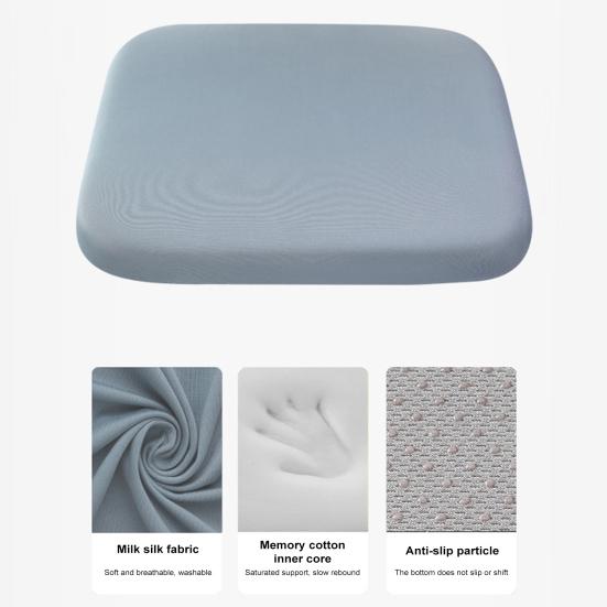 Подушка сиденья из пеноматериала с эффектом памяти и завязками, медленный отскок, нескользящая, моющаяся, Fours Seasons