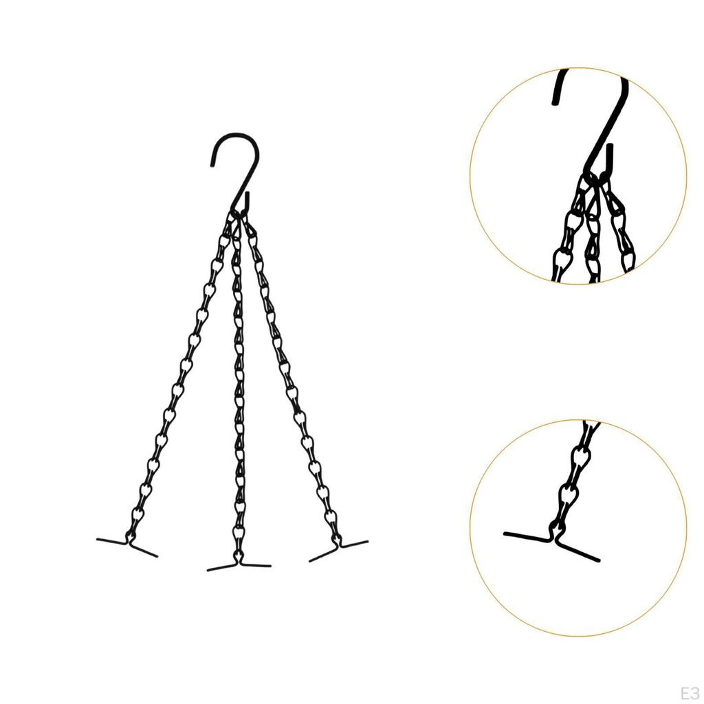 3 Lead Chain for Flower Pot with Hooks Hanging and Bird Cages