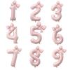 1 набор Большой 40-дюймовый Розовый Фольгированный Шар с Цифрой и Бантом 1 2 3 4 5 6 7 8 9 Для Детей Мальчиков Девочек День Рождения Украшения для Праздника Малыша
