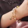 Stacking Double-Layer Pearl Bracelet Jewelry Bead String Bracelet Crystal Beaded Bracelet  Gifts