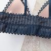 Lace Front Button Bralette Women's Underwear Sexy Backless Bra Without Bones Push Up Bra Triangle Thin Lingerie