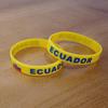 2 шт. Флаг Эквадора Силиконовый браслет Спортивные браслеты Ремешок на запястье Ручной браслет Мужчины Женщины Резиновая лента для баскетбольных футбольных фанатов Модные аксессуары
