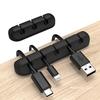Кабельный органайзер, силиконовый органайзер для USB-кабеля, настольные аккуратные зажимы для управления, держатель кабеля для мыши, органайзер для наушников
