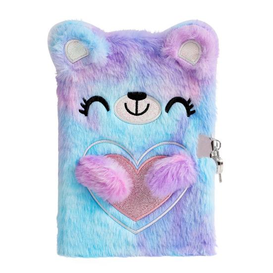 Writing Short Velvet Shell Practical A5 with Lock Teenager Girl Keep Diary Lockable Plush Notebook