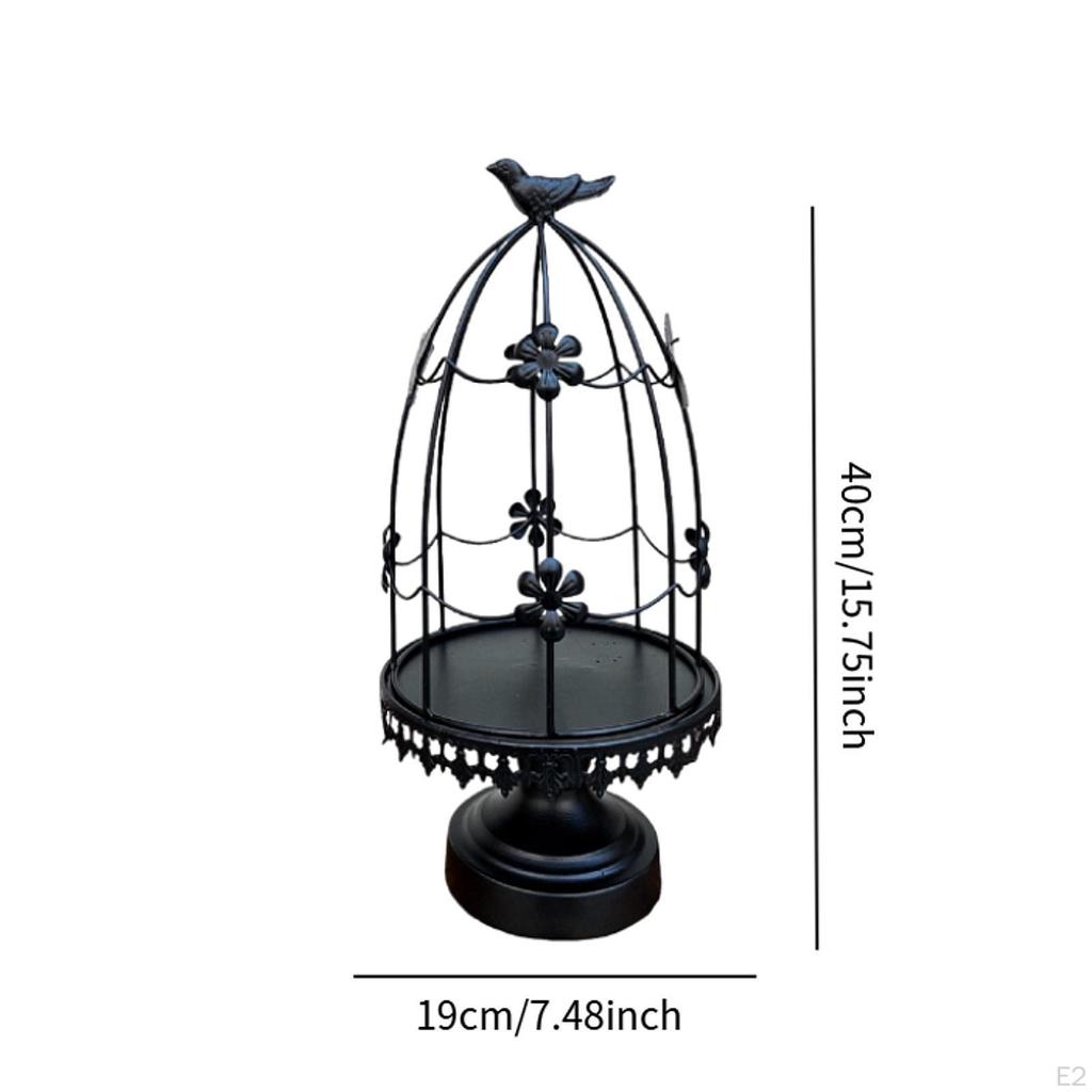 Подсвечник в виде птичьей клетки, подсвечник из железа, современный домашний декор, столик для свадьбы, спальни