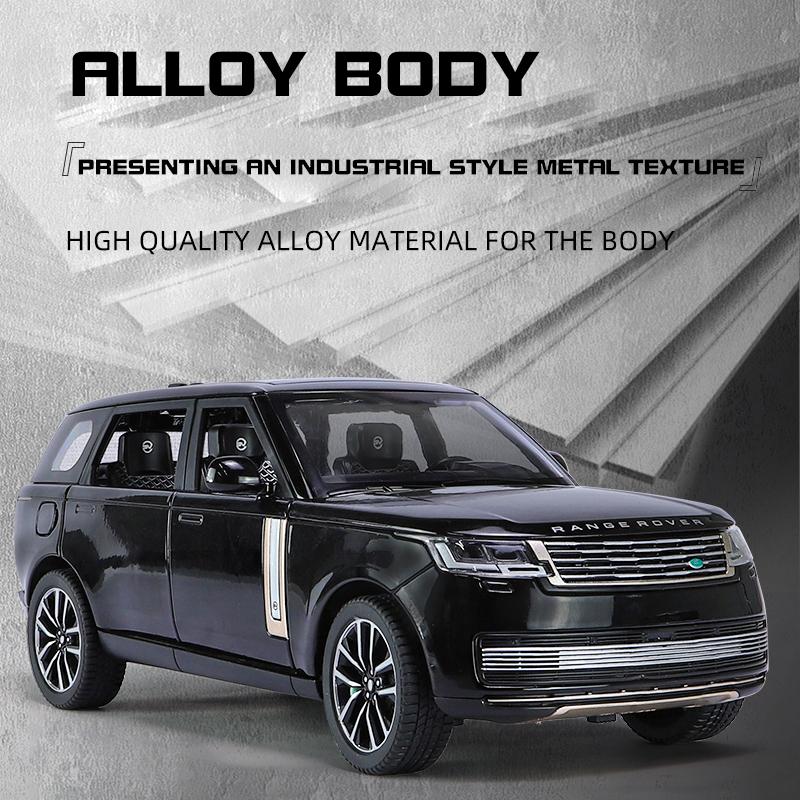 Масштаб 1/24 Land Rover Range Rover SV2022 литая модель автомобиля внедорожник звук и свет подарки для детей подарки с детьми