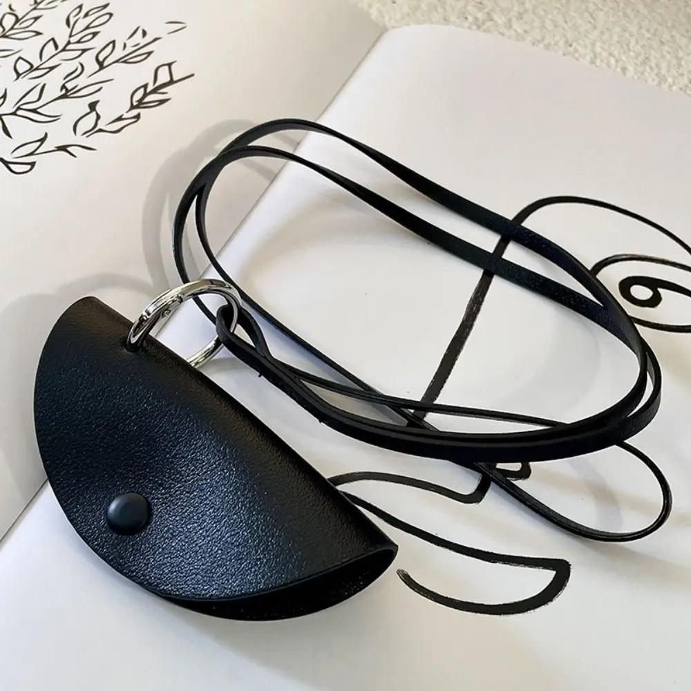 Прочные чехлы для очков Прочные подвесные чехлы для очков в форме полумесяца Защита от потери Длинный кожаный зажим для солнцезащитных очков Многофункциональный зажим