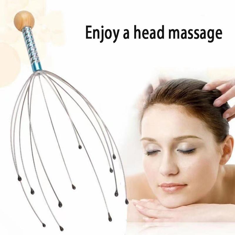 Durable And Safe 1Pcs Head Massager Scratching Octopus Scalp Tool Non Soul Extractor Divine Tool Extraction Health And Wellness Head Therapy