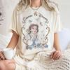 Womens Retro Princess Belle TShirt Cotton Short Sleeve Unisex Streetwear Oversized Loose Casual Stylish