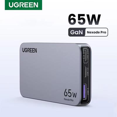 Ugreen Зарядное устройство 65 Вт из нитрида галлия PD многопортовое Type-C головка для быстрой зарядки, совместимая с Apple 16, MacBook Pro, ноутбуком