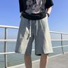 Five-point Pants Thin Section Denim Jeans Spring Summer Men's Drawstring Leisure Shorts