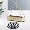 Creative Anti-Scald Mosquito Coil Holder with Tray Wrought Iron Triangular Shape Mosquito Repellent Incense Rack Home Tools