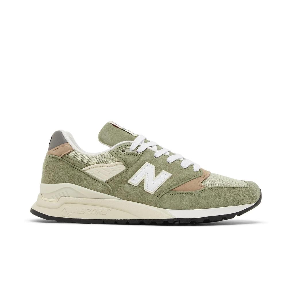New Balance 998 Сделано в США 'Оливковый ладан' (унисекс) Оливковые / Ладанные Беговые Кроссовки U998GT