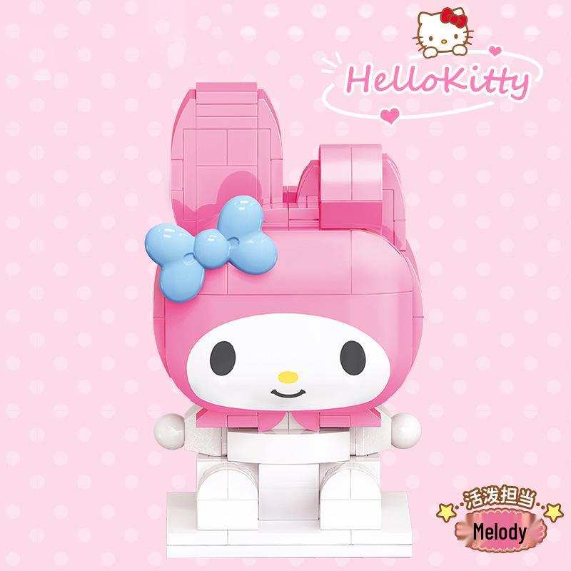 Hello Kitty Cinnamoroll Hamburger & Ice Cream Truck Building Blocks Toy