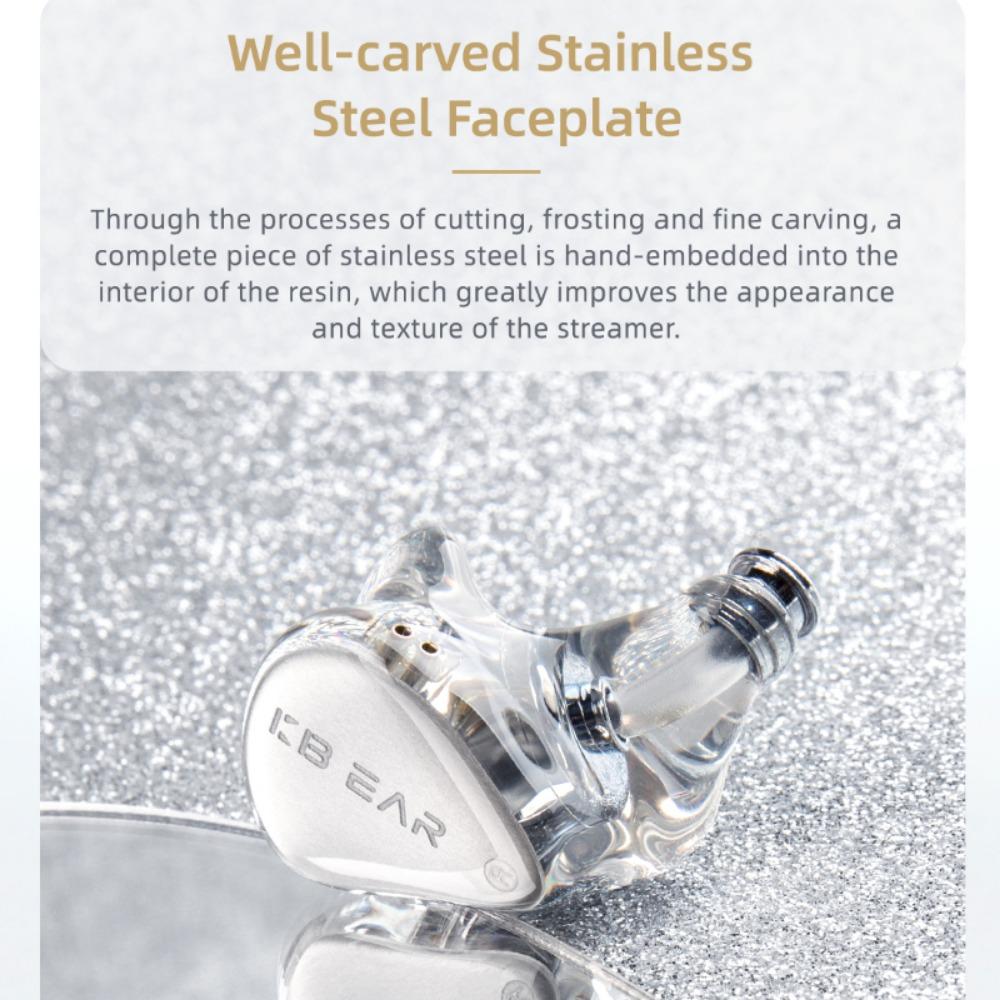 KBEAR Streamer Liuguang Single Motor HiFi Headphone Resin Can Replace The Line, A Popular Bass Game Wired Headset