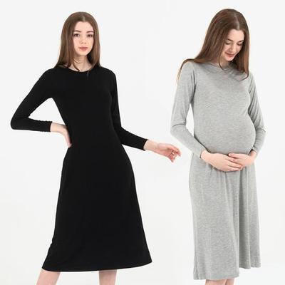 RYMD модал бюстгальтер-чепчик платье с длинными рукавами 2 цвета