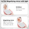 Portable LED Makeup Mirror Vanity Mirror with Lights Folding Touch Control Double Sided Lighted Mirror for Women Gift