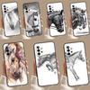 Чехол-скетч с лошадью для Samsung Galaxy A55 A35 A25 A15 A14 A34 A54 A53 A33 A23 A13 A12 A52 A51 A32