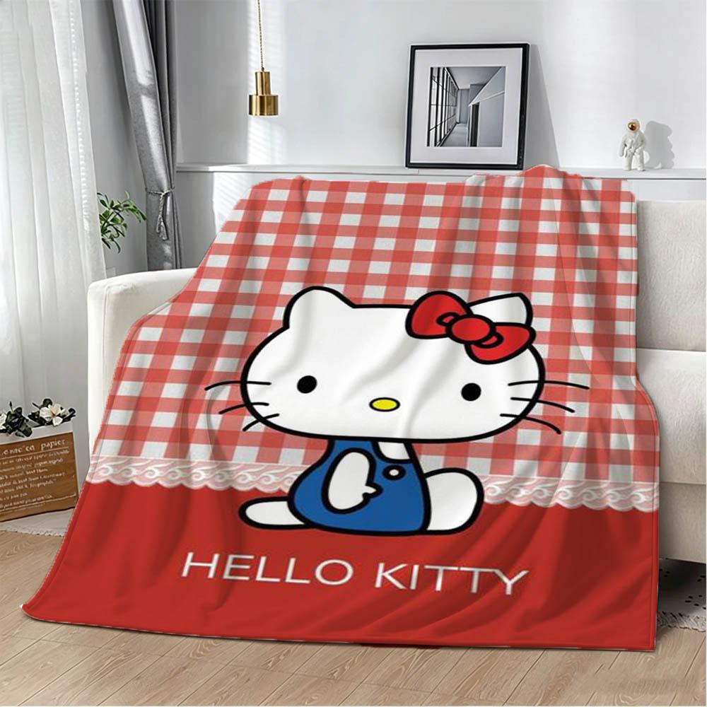 3D H-Hello k-Kitty Милый Мультяшный Kawaii Фланелевое Одеяло Мягкое Плед Искусство Для Декора Дома Спальни Кровати Дивана Пикника Детские Подарки