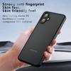 For Samsung Galaxy A06 4G Case Skin-Touch TPU+PC Matte Phone Shell,Transparent Black