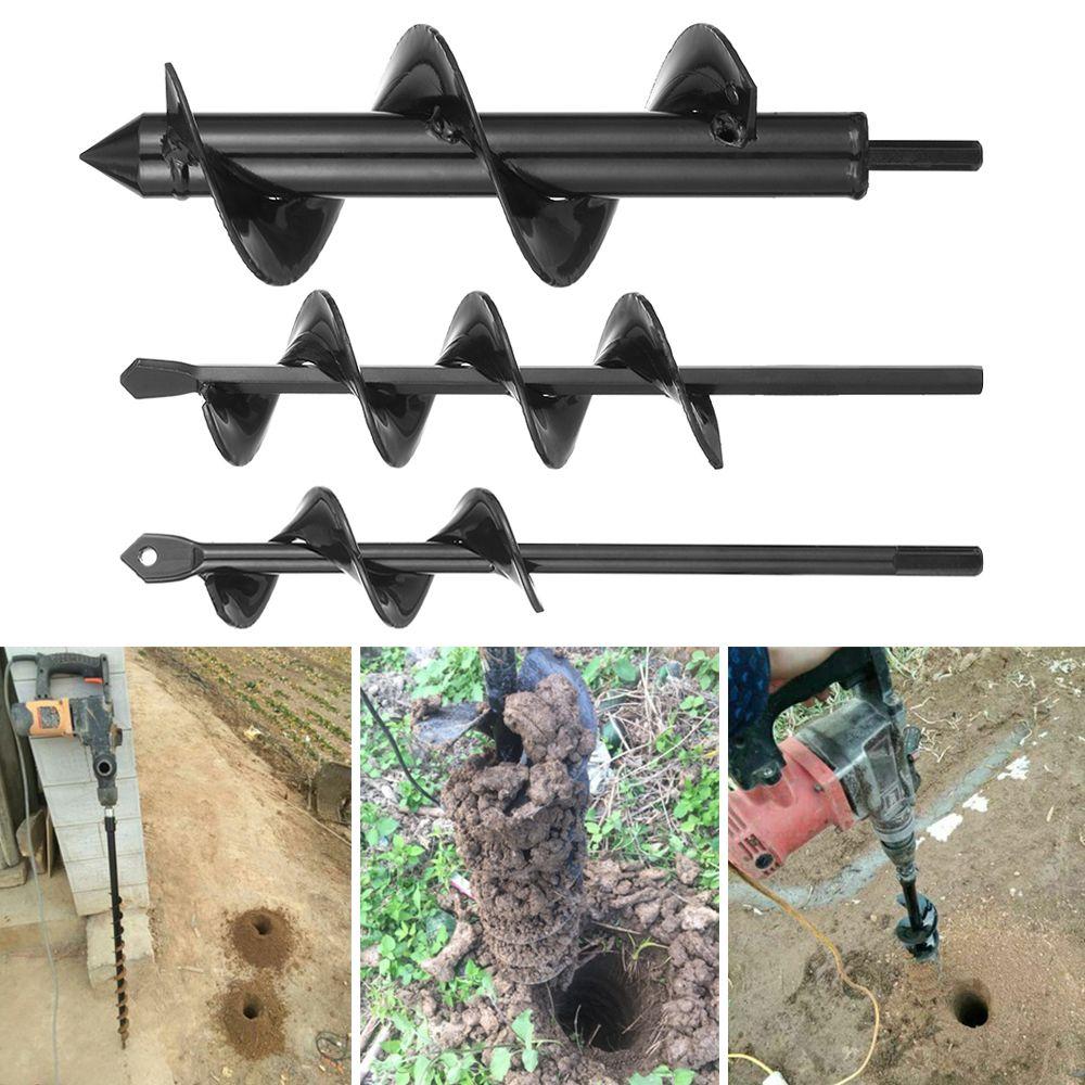 Инструмент для сеялки, шнек, сверло со спиральным отверстием, садовая посадка, маленькая земляная сеялка, бур для забора
